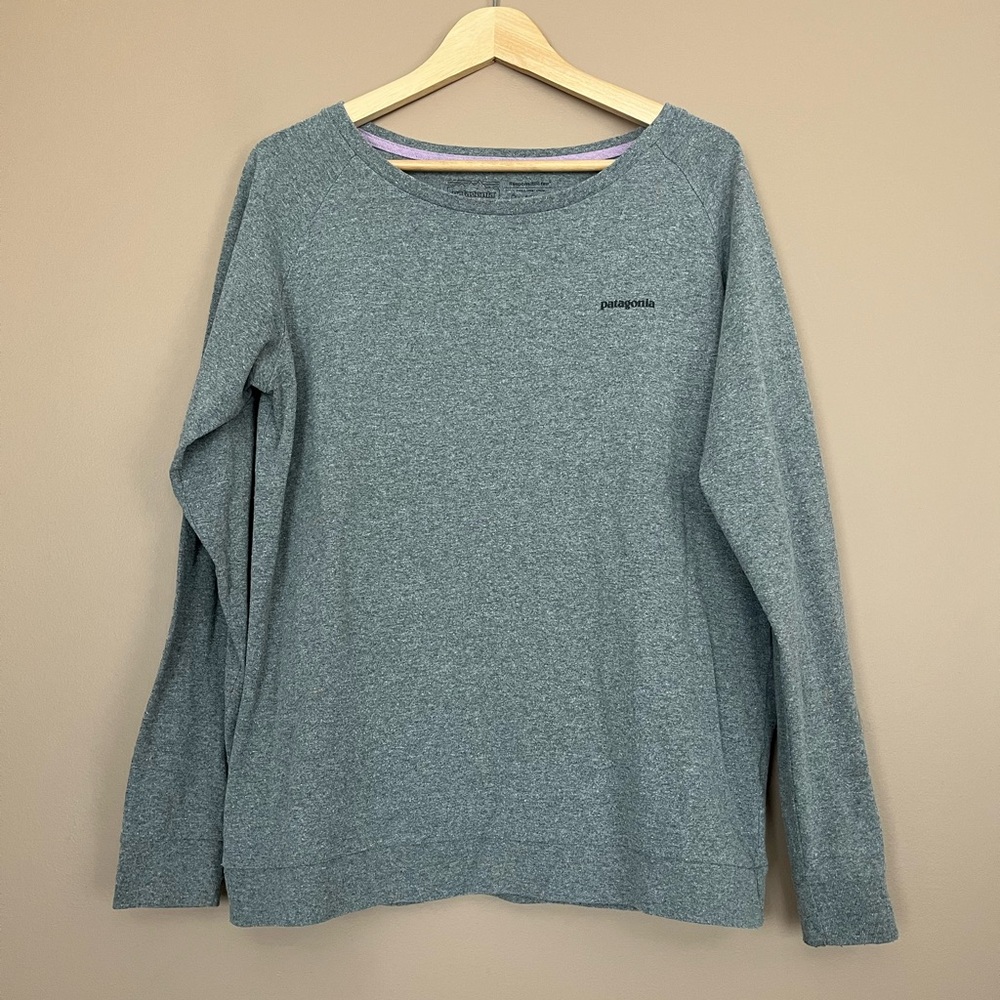 {Patagonia} Long Sleeve Paper Peaks Climbing Responsibili-Tee in Grey - Large - Picture 2 of 10